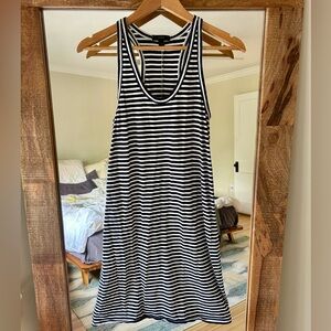 Jcrew halter dress in navy stripes - Small